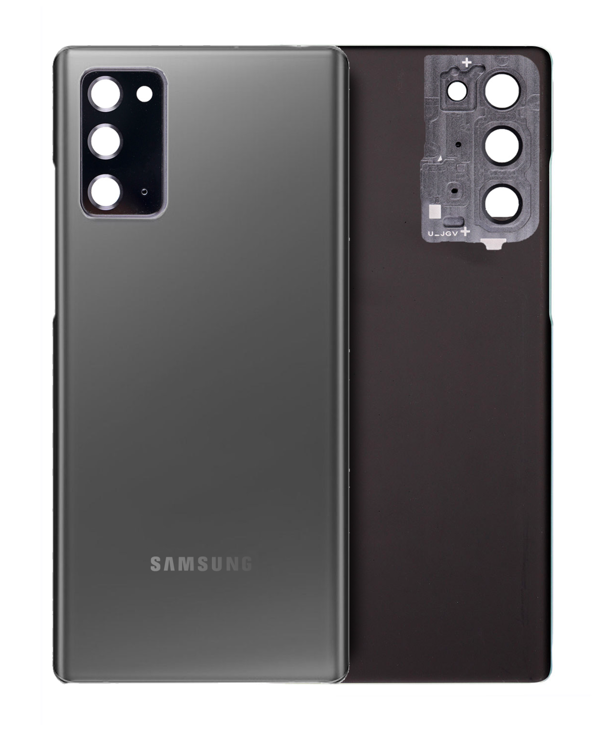 Samsung Galaxy Note 20 5G Arka Kapak Camı Kamera Lensli (Servis Paketi) (Gizemli Gri) - Görsel 3