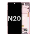 Samsung Galaxy Note 20 5G İle Uyumlu Çerçeveli ekran Orijinal Ekranı (Mystic Bronze)