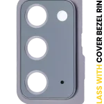 Samsung Galaxy Note 20 5G (Mystic Gray) Kapaklı Arka Kamera Lensi Çerçeveli Halkalı