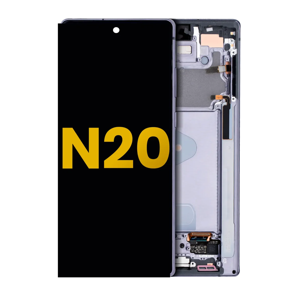Samsung Galaxy Note 20 5G Orijinal (Gizemli Gri) İçin Çerçeveli ekran Orijinal Ekranı