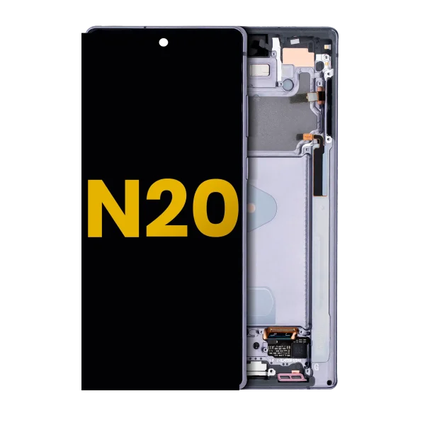 Samsung Galaxy Note 20 5G Orijinal (Gizemli Gri) İçin Çerçeveli ekran Orijinal Ekranı