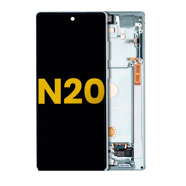 Samsung Galaxy Note 20 5G Orijinal (Gizemli Yeşil) İçin Çerçeveli ekran Orijinal Ekranı