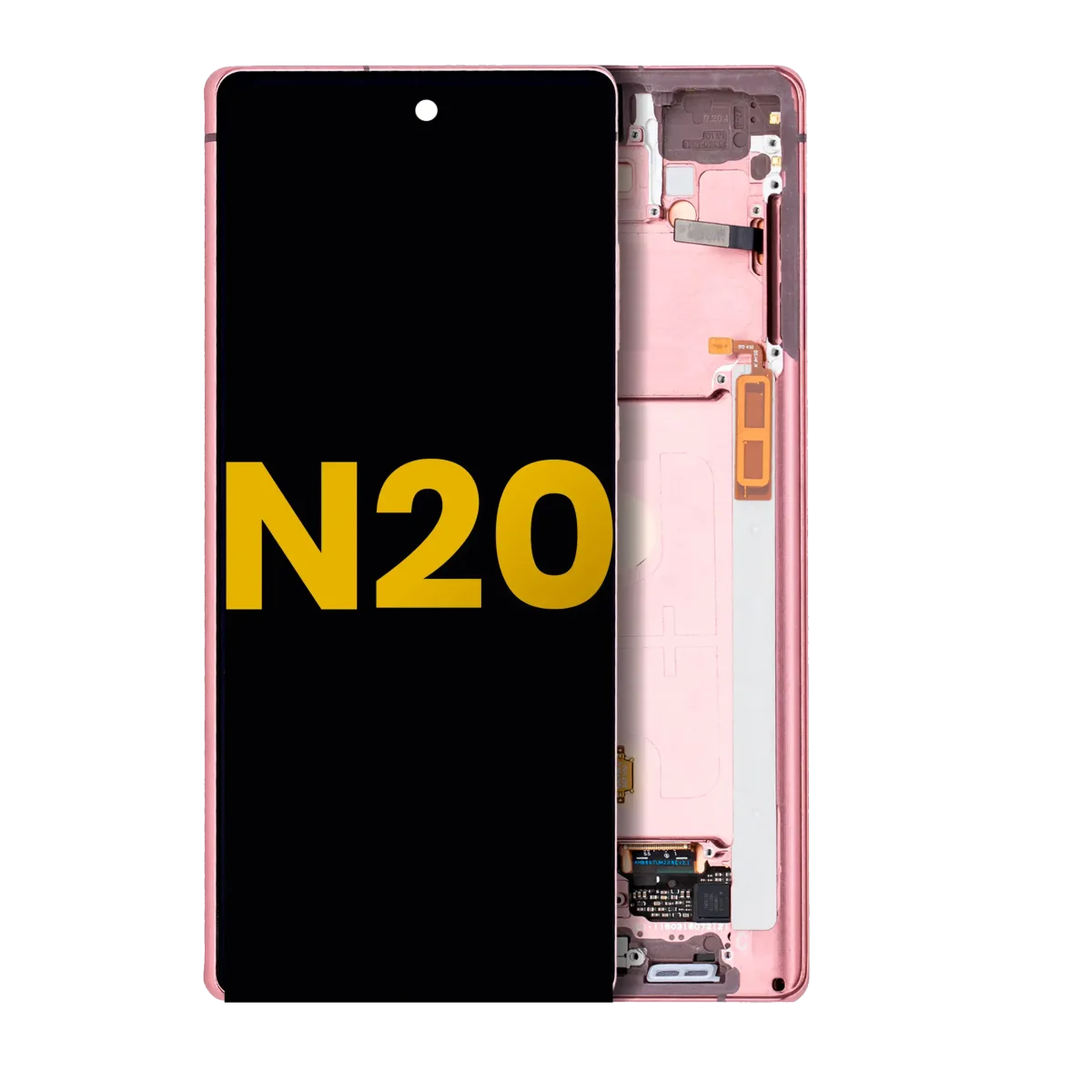 Samsung Galaxy Note 20 5G Orijinal (Mystic Bronze) İçin Çerçeveli ekran Orijinal Ekranı