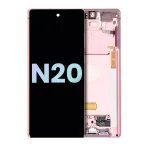 Samsung Galaxy Note 20 5G (Service Pack) (Mystic Bronze) İçin Çerçeveli ekran Orijinal Ekranı Uyumlu