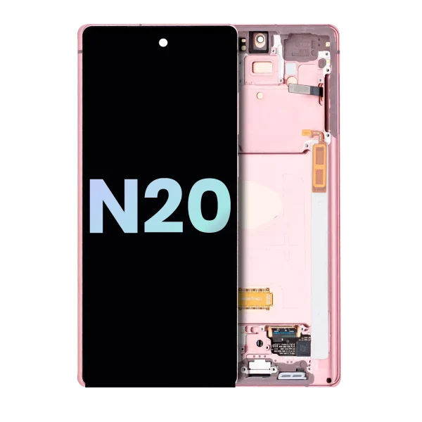 Samsung Galaxy Note 20 5G (Service Pack) (Mystic Bronze) İçin Çerçeveli ekran Orijinal Ekranı Uyumlu