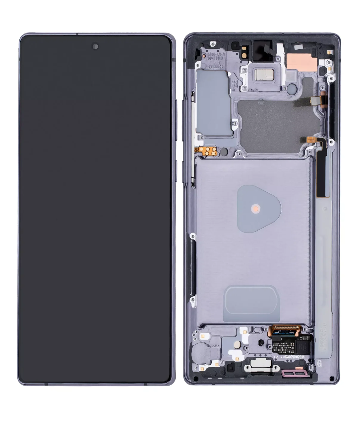 Samsung Galaxy Note 20 5G (Service Pack) (Mystic Gray) İçin Çerçeveli ekran Orijinal Ekranı - Görsel 2
