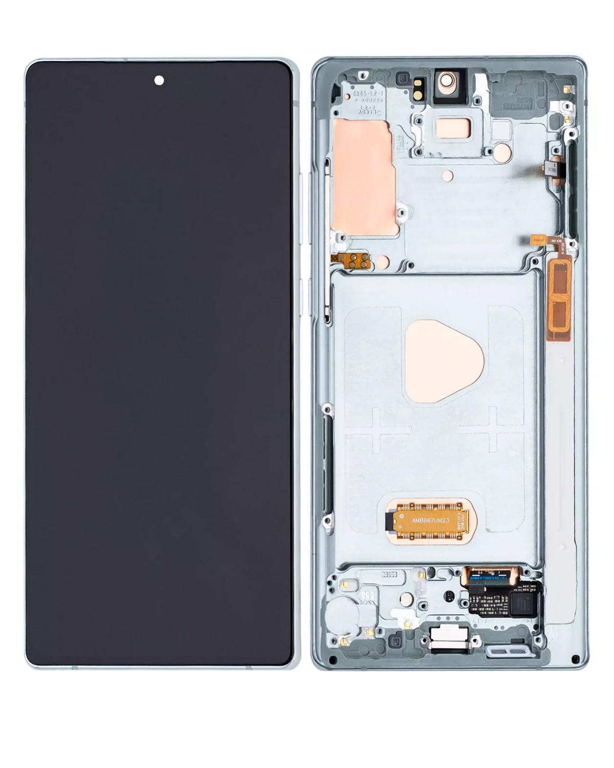 Samsung Galaxy Note 20 5G (Service Pack) (Mystic Green) İçin Çerçeveli ekran Orijinal Ekranı - Görsel 2