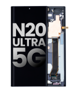 Samsung Galaxy Note 20 Ultra 5G İle Uyumlu Çerçeveli ekran Orijinal Ekranı (Gizemli Siyah)