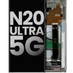 Samsung Galaxy Note 20 Ultra 5G İle Uyumlu Çerçeveli ekran Orijinal Ekranı (Kullanılmış OEM Çekme: Sınıf A) (Gizemli Beyaz)