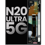 Samsung Galaxy Note 20 Ultra 5G İle Uyumlu Çerçeveli ekran Orijinal Ekranı (Kullanılmış OEM Çekme: Sınıf A) (Gizemli Siyah)