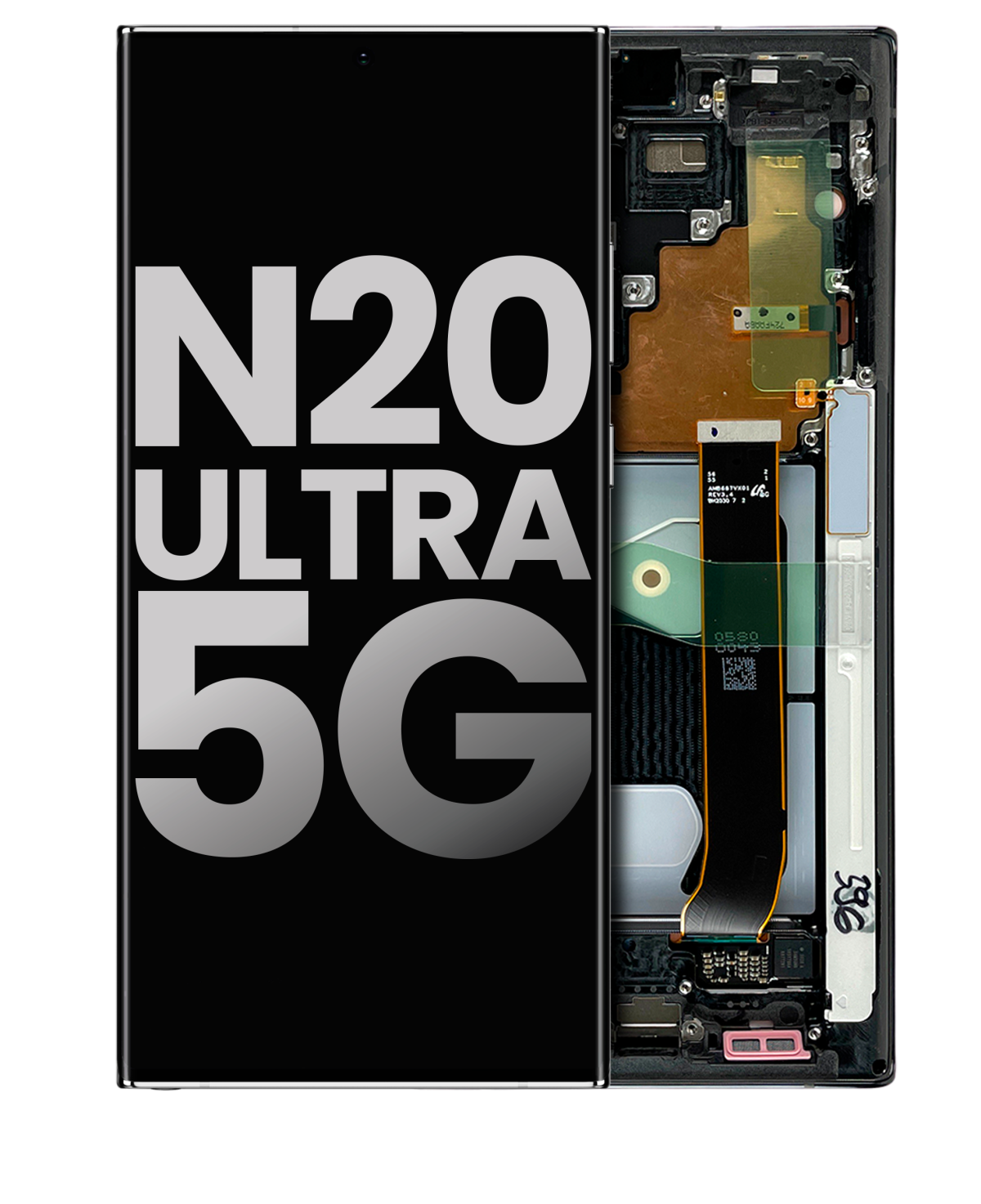 Samsung Galaxy Note 20 Ultra 5G İle Uyumlu Çerçeveli ekran Orijinal Ekranı (Kullanılmış OEM Çekme: Sınıf A) (Gizemli Siyah) - Görsel 3