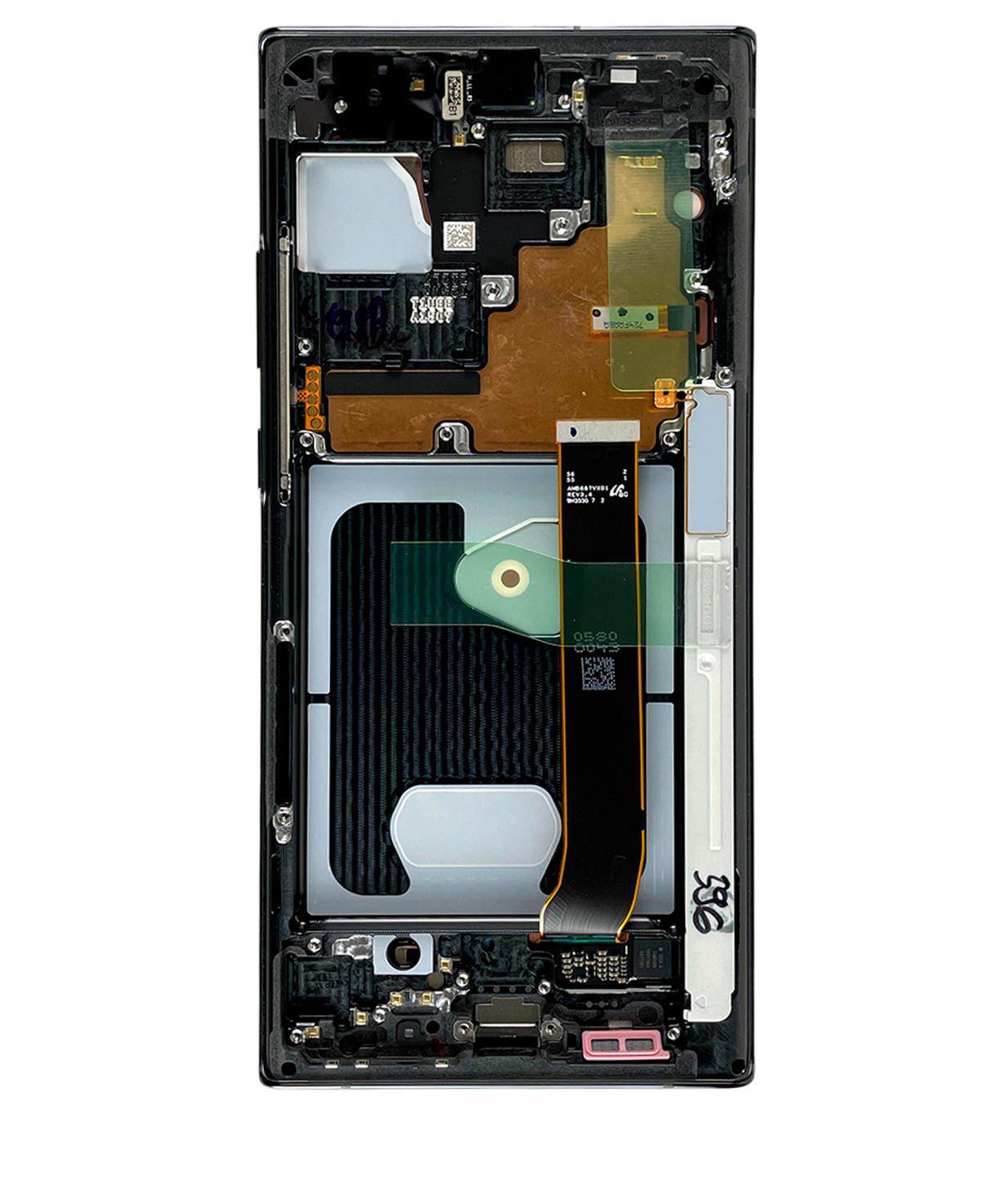 Samsung Galaxy Note 20 Ultra 5G İle Uyumlu Çerçeveli ekran Orijinal Ekranı (Kullanılmış OEM Çekme: Sınıf A) (Gizemli Siyah) - Görsel 4