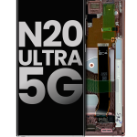 Samsung Galaxy Note 20 Ultra 5G İle Uyumlu Çerçeveli ekran Orijinal Ekranı (Kullanılmış OEM Çekme: Sınıf A) (Mystic Bronze)