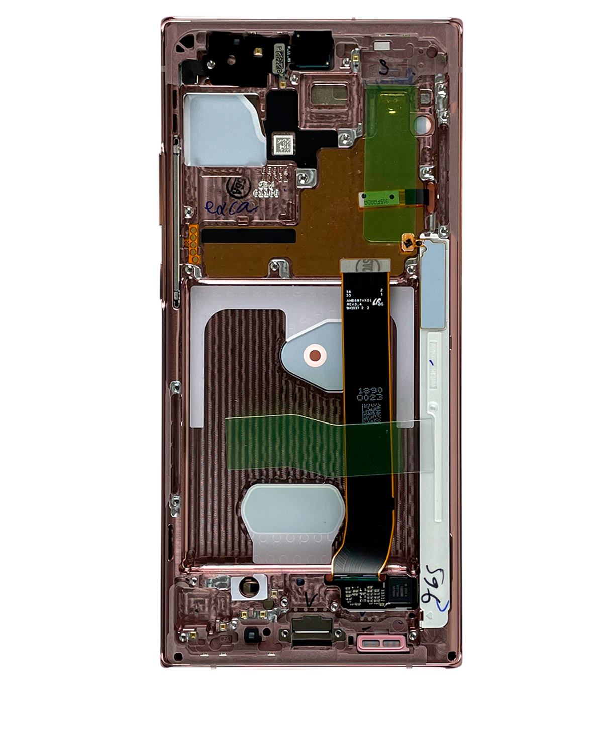 Samsung Galaxy Note 20 Ultra 5G İle Uyumlu Çerçeveli ekran Orijinal Ekranı (Kullanılmış OEM Çekme: Sınıf A) (Mystic Bronze) - Görsel 4