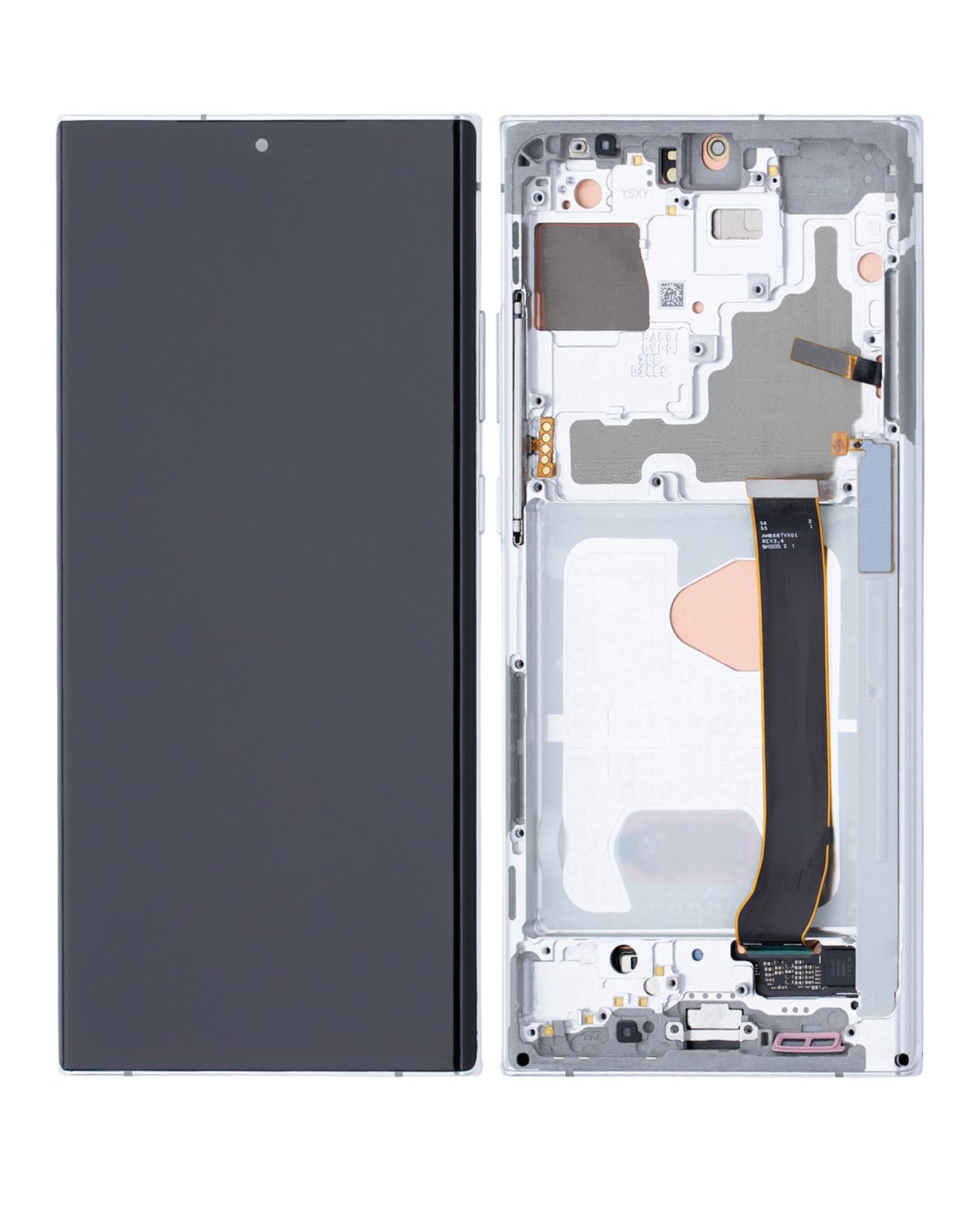 Samsung Galaxy Note 20 Ultra 5G Orijinal (Gizemli Beyaz) İçin Çerçeveli ekran Orijinal Ekranı - Görsel 2