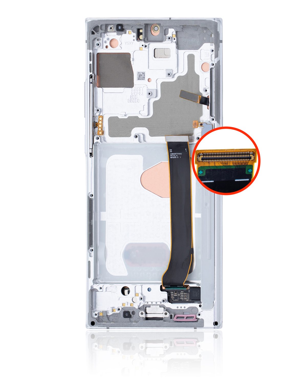 Samsung Galaxy Note 20 Ultra 5G Orijinal (Gizemli Beyaz) İçin Çerçeveli ekran Orijinal Ekranı - Görsel 3