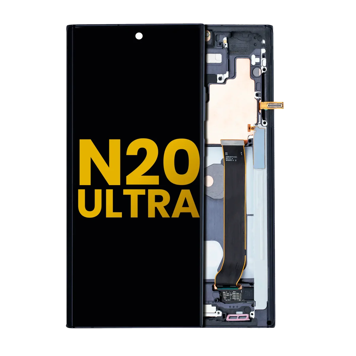 Samsung Galaxy Note 20 Ultra 5G Orijinal (Mystic Black) İçin Çerçeveli ekran Orijinal Ekranı