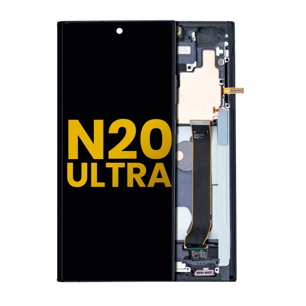 Samsung Galaxy Note 20 Ultra 5G Orijinal (Mystic Black) İçin Çerçeveli ekran Orijinal Ekranı