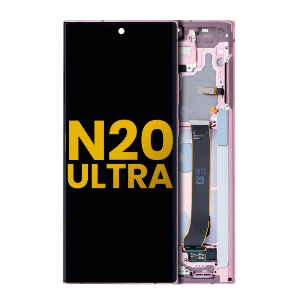 Samsung Galaxy Note 20 Ultra 5G Orijinal (Mystic Bronze) İçin Çerçeveli ekran Orijinal Ekranı