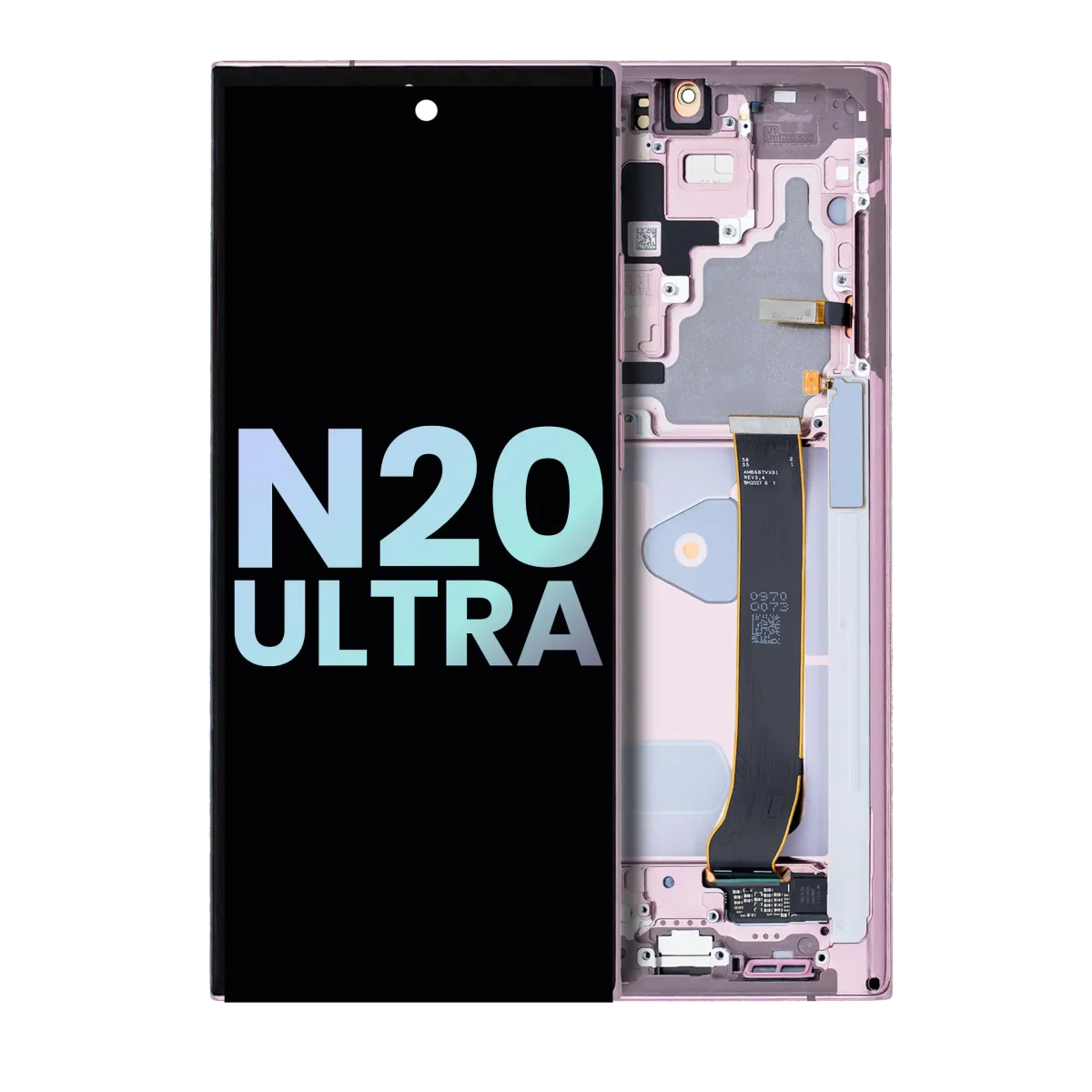 Samsung Galaxy Note 20 Ultra 5G (Service Pack) (Mystic Bronze) İçin Çerçeveli ekran Orijinal Ekranı