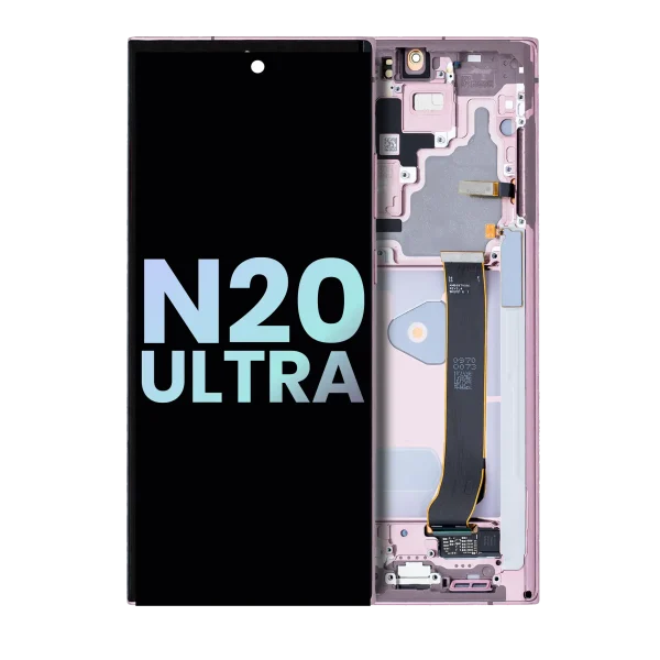 Samsung Galaxy Note 20 Ultra 5G (Service Pack) (Mystic Bronze) İçin Çerçeveli ekran Orijinal Ekranı