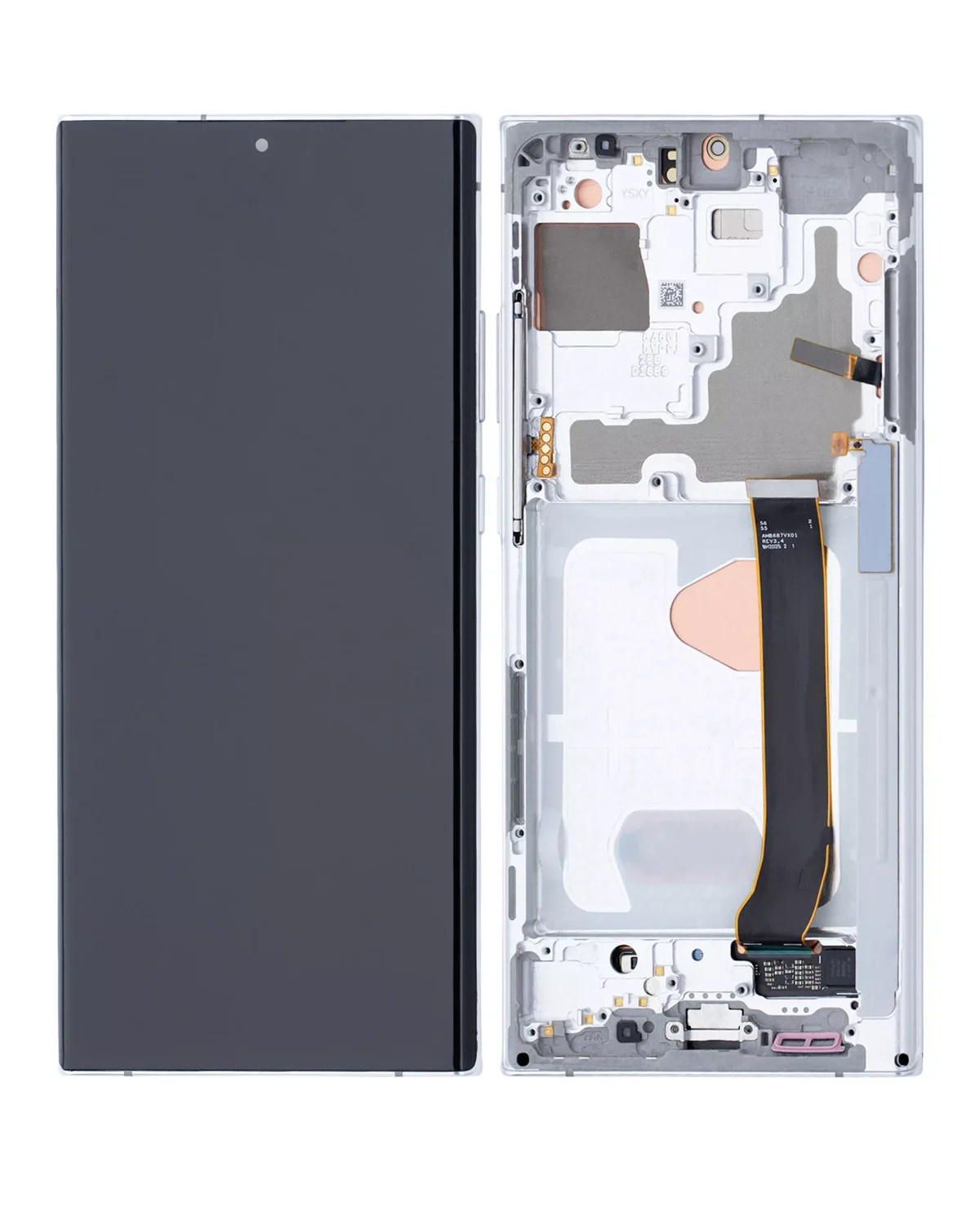Samsung Galaxy Note 20 Ultra 5G (Service Pack) (Mystic White) İçin Çerçeveli ekran Orijinal Ekranı - Görsel 2