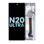 Samsung Galaxy Note 20 Ultra 5G (Service Pack) (Mystic White) İçin Çerçeveli ekran Orijinal Ekranı