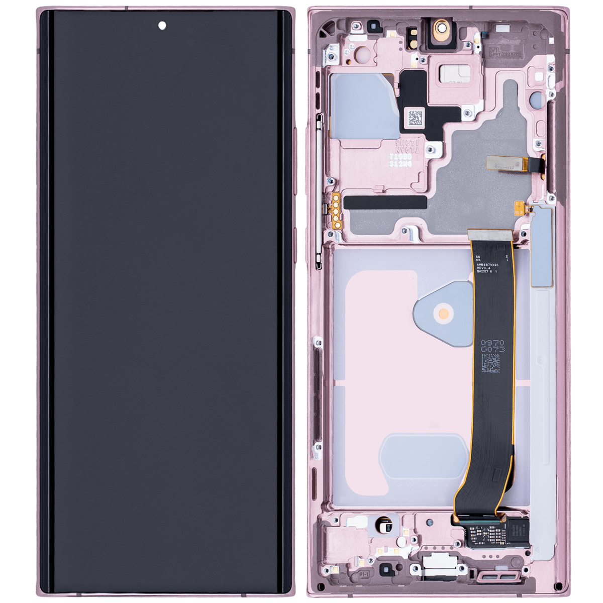 Samsung Galaxy Note 20 Ultra 5G Uyumlu Çerçeveli ekran OLED Ekranı (Aftermarket Plus) (Mystic Bronze) - Görsel 2