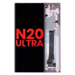 Samsung Galaxy Note 20 Ultra 5G Uyumlu Çerçeveli ekran OLED Ekranı (Aftermarket Plus) (Mystic Bronze)