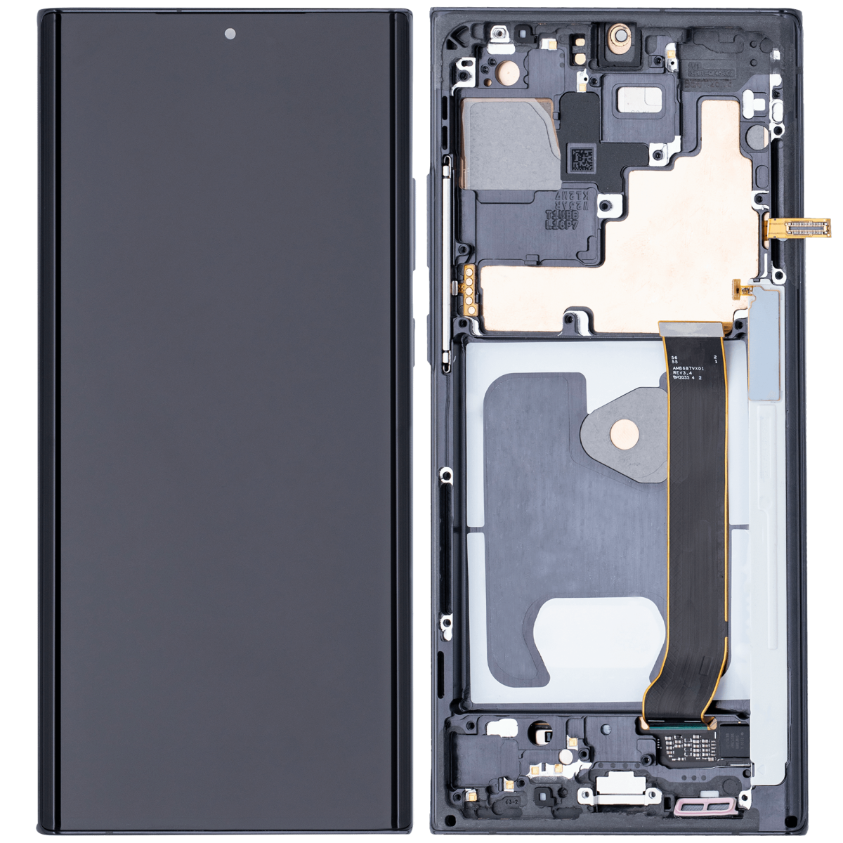 Samsung Galaxy Note 20 Ultra 5G Uyumlu Çerçeveli ekran OLED Ekranı(Aftermarket Plus) (Mystic Black) - Görsel 2