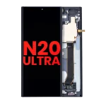 Samsung Galaxy Note 20 Ultra 5G Uyumlu Çerçeveli ekran OLED Ekranı(Aftermarket Plus) (Mystic Black)