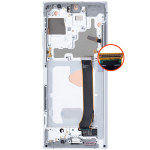 Samsung Galaxy Note 20 Ultra 5G Uyumlu Çerçeveli ekran OLED Ekranı(Aftermarket Plus) (Mystic White) - Görsel 4
