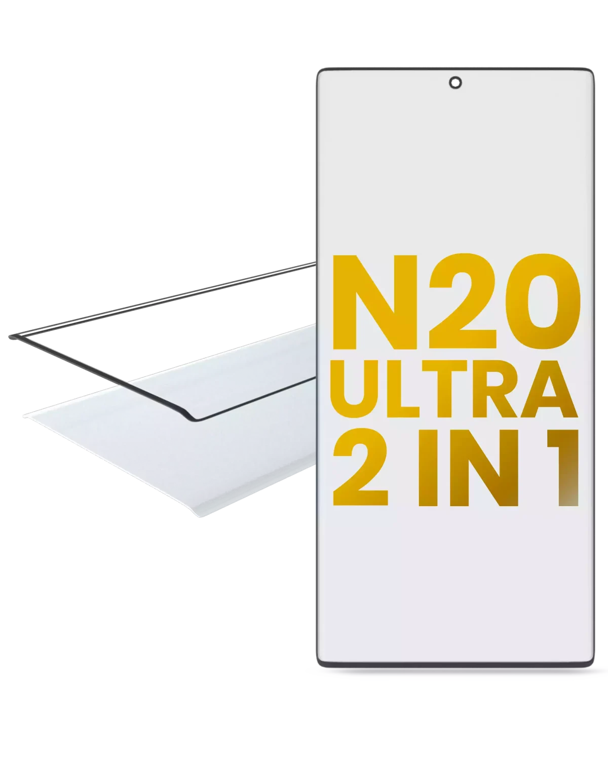 Samsung Galaxy Note 20 Ultra İle Uyumlu OCA Önceden Kurulu 2'si 1 Arada Ön Cam
