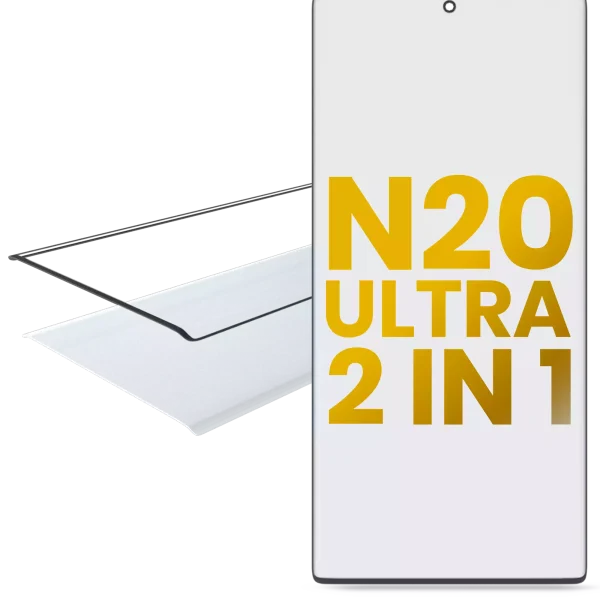 Samsung Galaxy Note 20 Ultra İle Uyumlu OCA Önceden Kurulu 2'si 1 Arada Ön Cam
