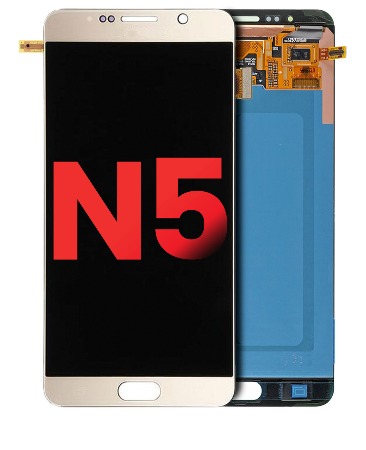 Samsung Galaxy Note 5 Çerçevesiz ekran Orijinal Ekranı S (Aftermarket Plus) (Altın Platin) - Görsel 3