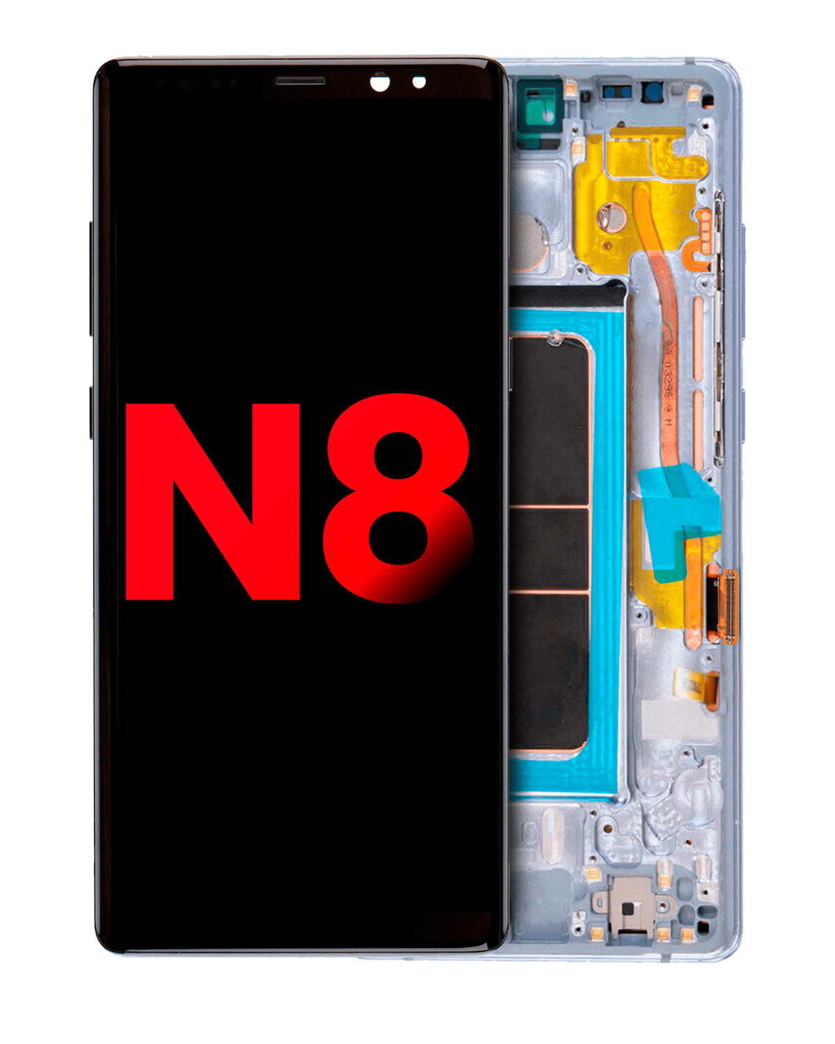 Samsung Galaxy Note 8 (Aftermarket Plus) (Orkide Grisi) İçin Çerçeveli ekran Orijinal Ekranı