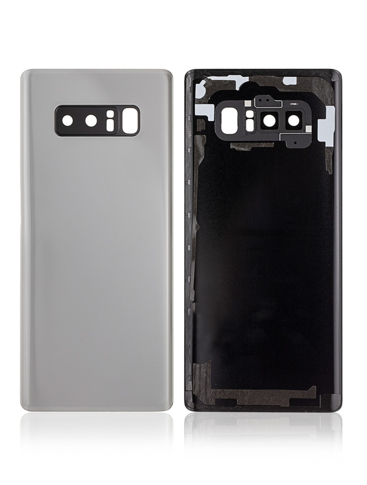 Samsung Galaxy Note 8 Arka Kapak Camı Kamera Lensli (Gümüş) - Görsel 4
