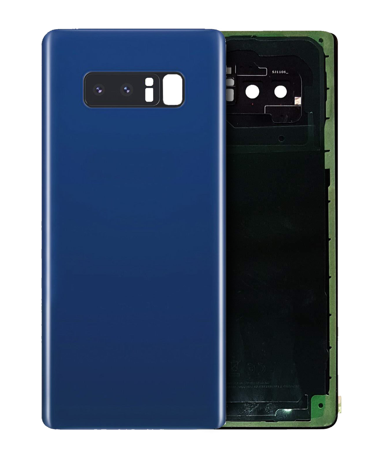 Samsung Galaxy Note 8 Arka Kapak Camı Kamera Lensli(Service Pack) (Deepsea Blue)