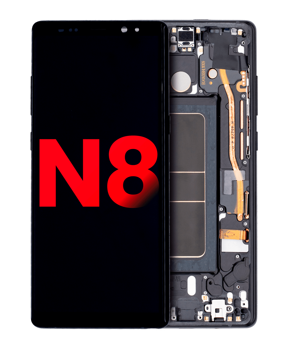 Samsung Galaxy Note 8 İle Uyumlu Çerçeveli ekran OLED Ekranı (Aftermarket Plus) (Gece ​​Yarısı Siyahı)