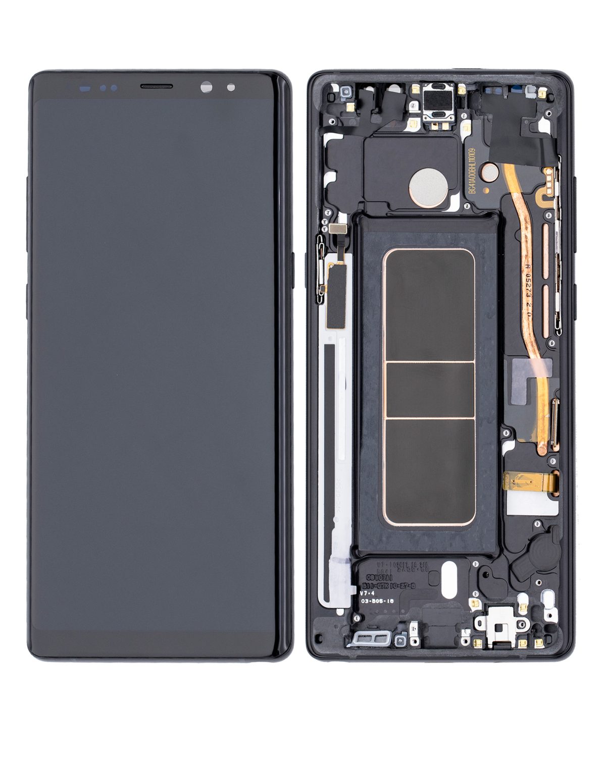 Samsung Galaxy Note 8 İle Uyumlu Çerçeveli ekran Orijinal Ekranı (Leke: Sınıf D) (Gece ​​Yarısı Siyahı) - Görsel 2