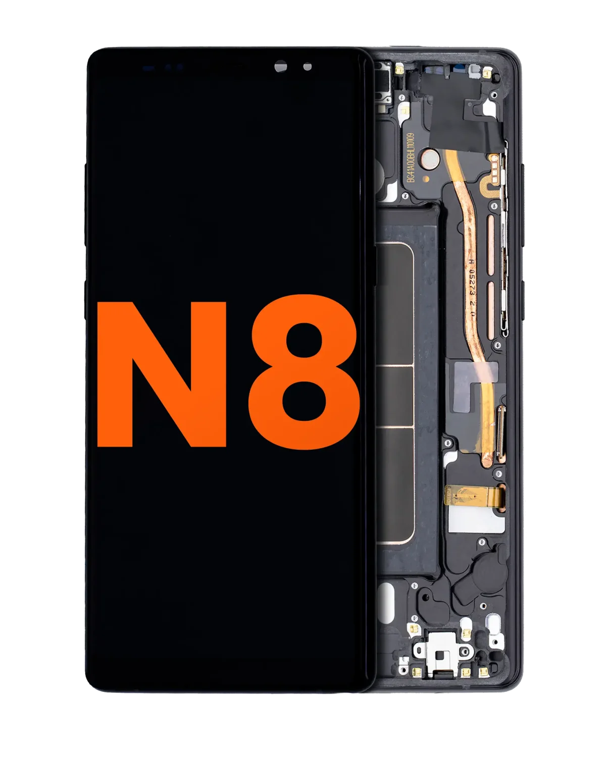 Samsung Galaxy Note 8 İle Uyumlu Çerçeveli ekran Orijinal Ekranı (Leke: Sınıf D) (Gece ​​Yarısı Siyahı)