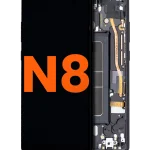 Samsung Galaxy Note 8 İle Uyumlu Çerçeveli ekran Orijinal Ekranı (Leke: Sınıf D) (Gece ​​Yarısı Siyahı)