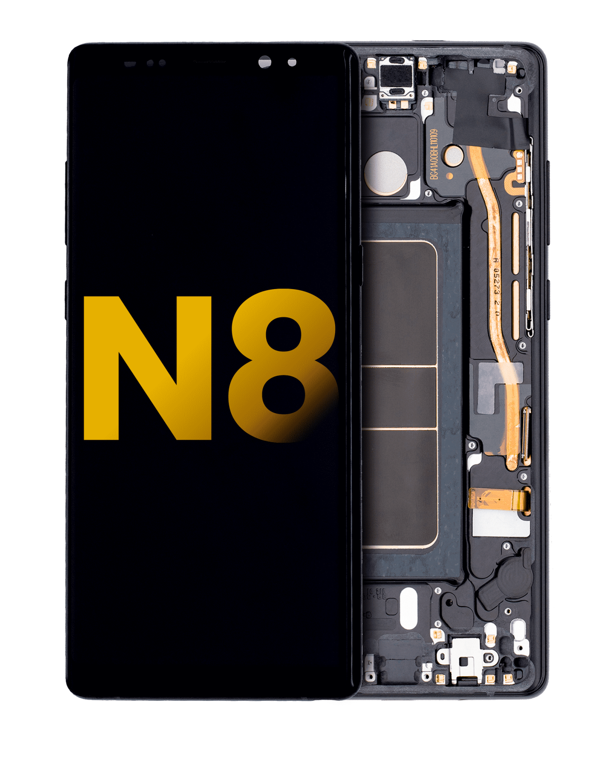Samsung Galaxy Note 8 Orijinal (Gece ​​Yarısı Siyahı) İçin Çerçeveli ekran Orijinal Ekranı