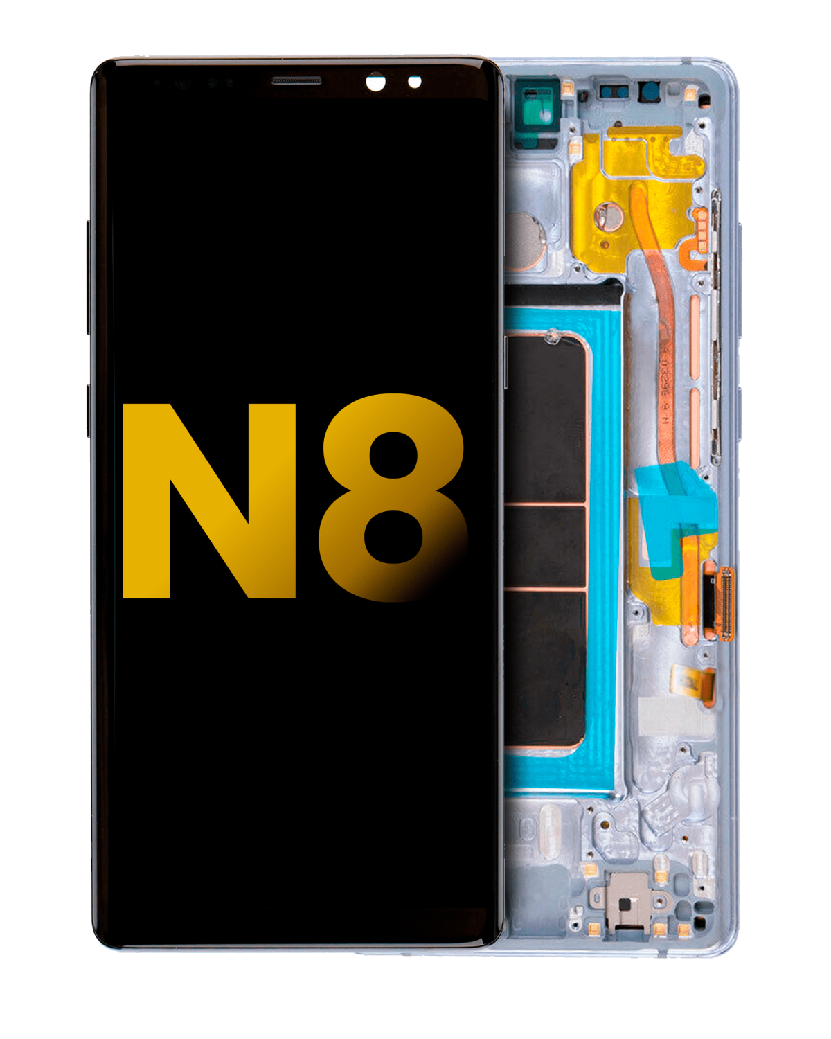 Samsung Galaxy Note 8 Orijinal (Orkide Grisi) İçin Çerçeveli ekran Orijinal Ekranı Uyumlu