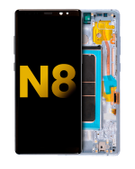 Samsung Galaxy Note 8 Orijinal (Orkide Grisi) İçin Çerçeveli ekran Orijinal Ekranı Uyumlu