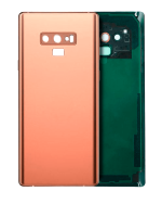 Samsung Galaxy Note 9 Arka Kapak Camı Kamera Lensli  (Metalik Bakır)