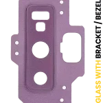 Samsung Galaxy Note 9 (Lavanta Moru) İçin Braketli / Çerçeveli ekran Arka Kamera Lensi