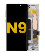 Samsung Galaxy Note 9 Orijinal (Bulut Gümüşü) İçin Çerçeveli ekran Orijinal Ekranı