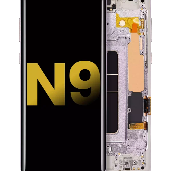 Samsung Galaxy Note 9 Orijinal (Lavanta Moru) İçin Çerçeveli ekran Orijinal Ekranı