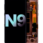 Samsung Galaxy Note 9 (Service Pack) (Metalik Bakır) İle Uyumlu Çerçeveli ekran Orijinal Ekranı